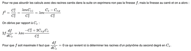 calculs finesse Wikipedia